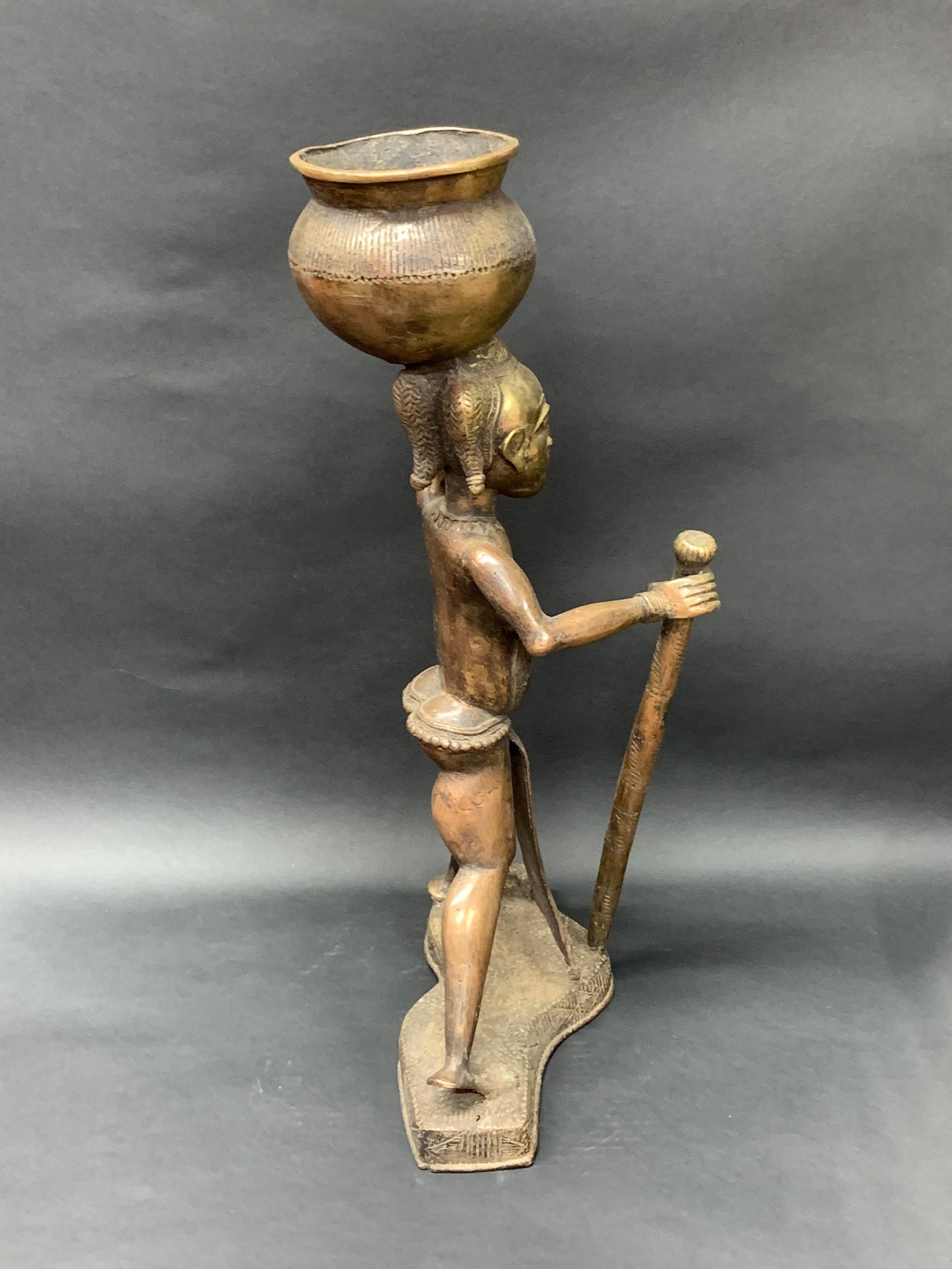Bronze Bamileke Statue - 5