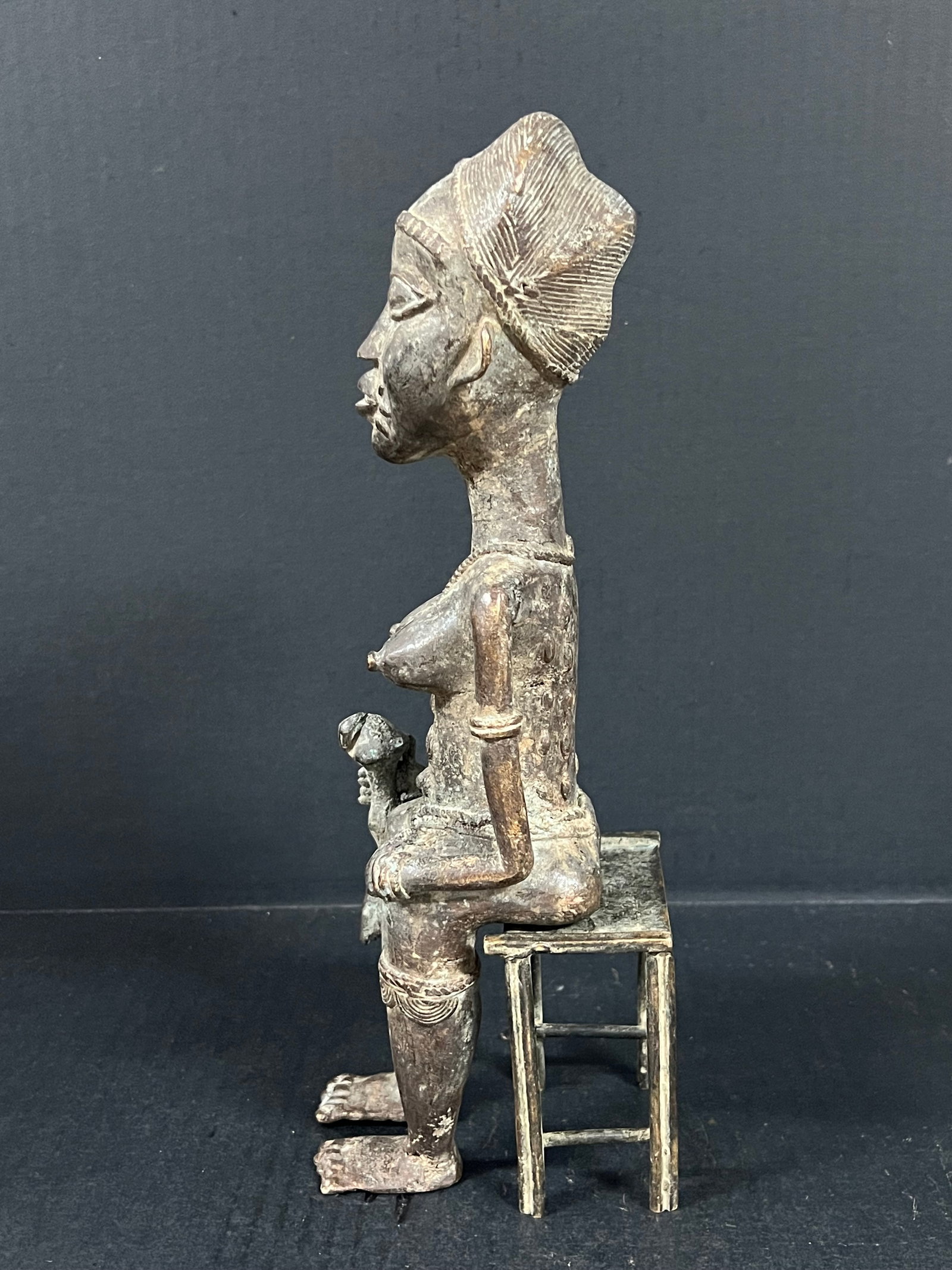 Benin Bronze Statue - 6