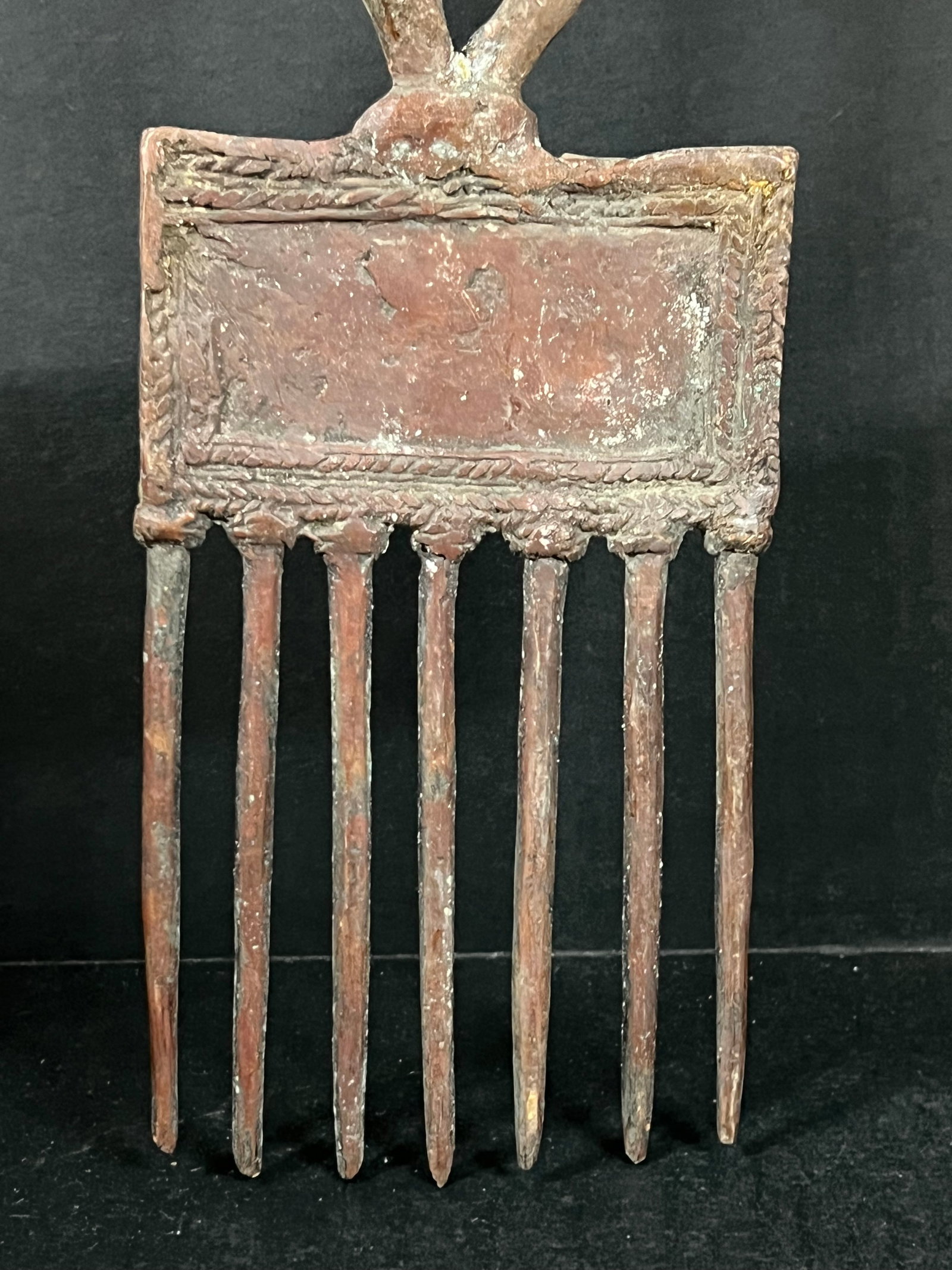 Benin Bronze Comb - 7