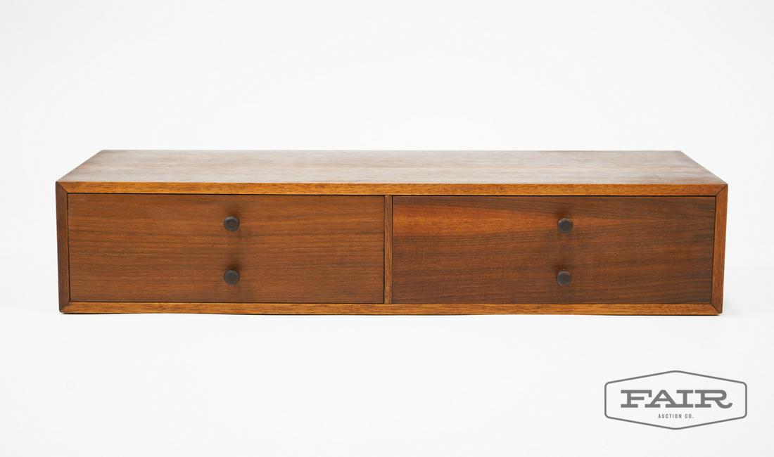 Vintage Walnut Wall Mounted Shelf
