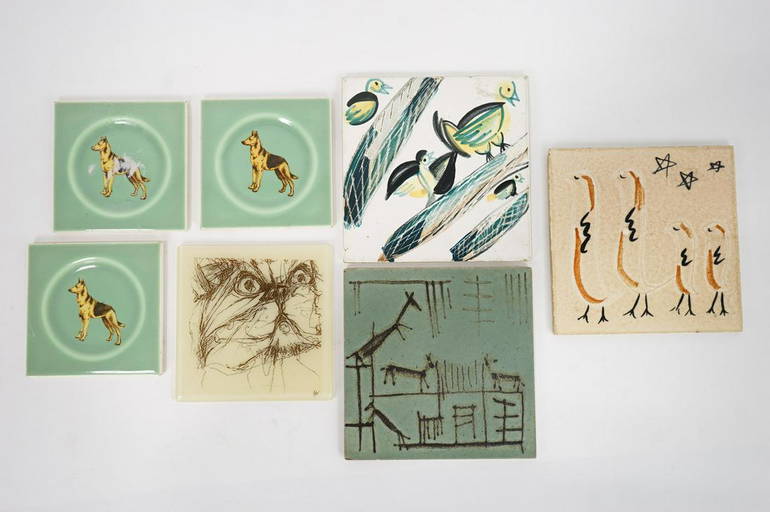 Lot Of Glass And Ceramic Tiles