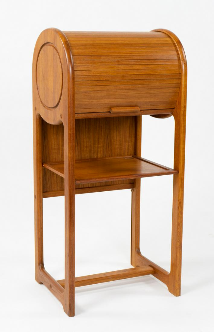 Solid Teak Tambour Door Telephone Stand (1 of 5)