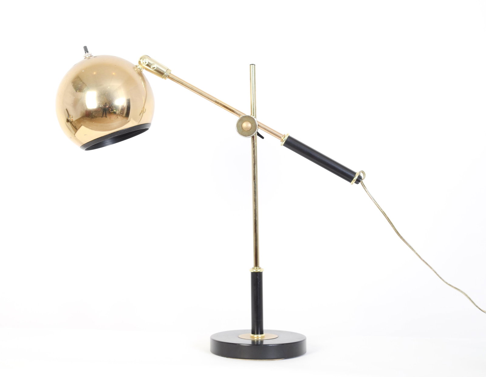 Sonneman Style Brass Tone Eyeball Lamp (1 of 7)