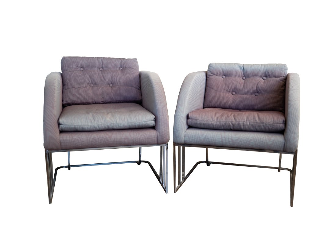 Pair of Milo Baughman Thayer Coggin Lounge Chairs (1 of 12)