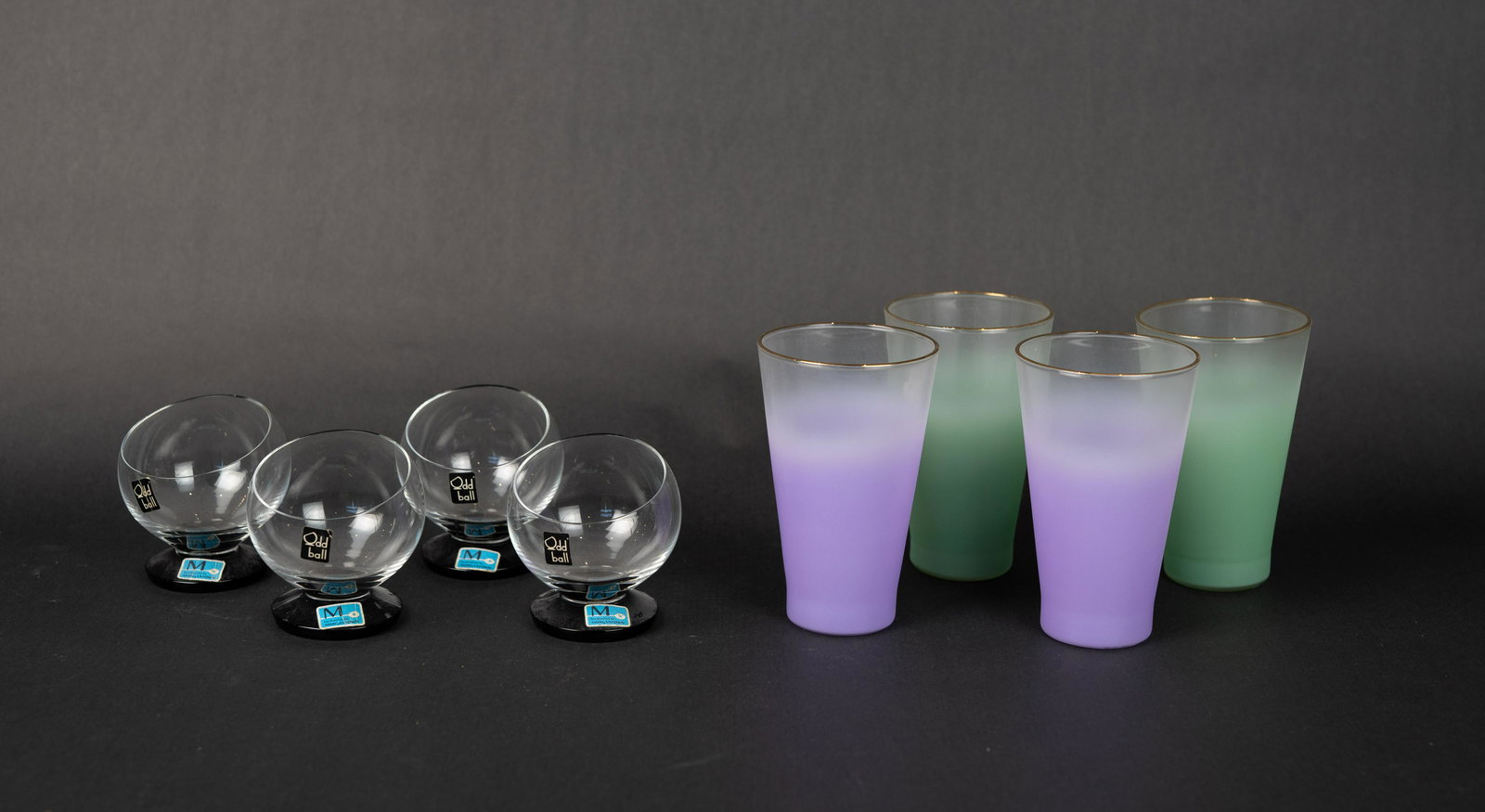 2 Sets of Glassware Including Oddball by Morgantown (1 of 4)