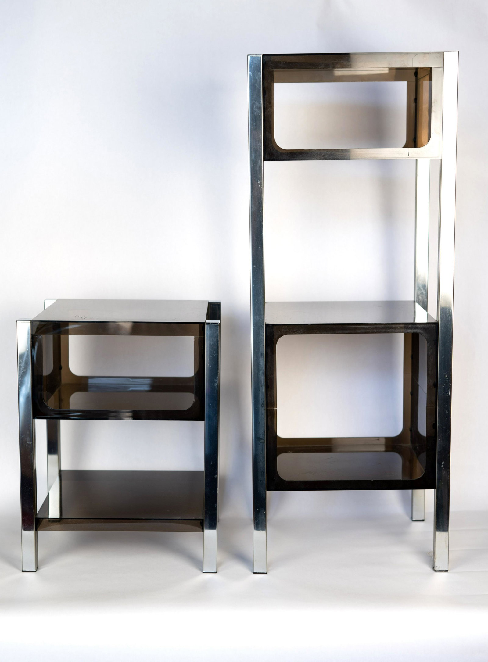 Two Vintage 1970's Smokey Lucite Shelves (1 of 10)