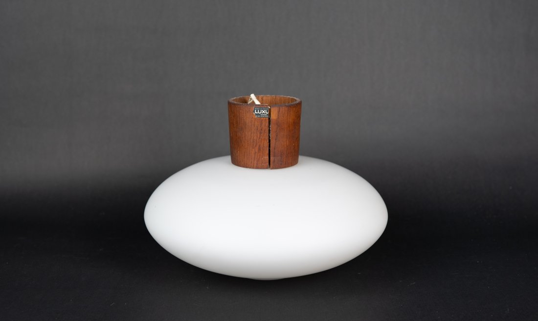 Luxus, Sweden Oak and Opaline Glass Light (1 of 10)