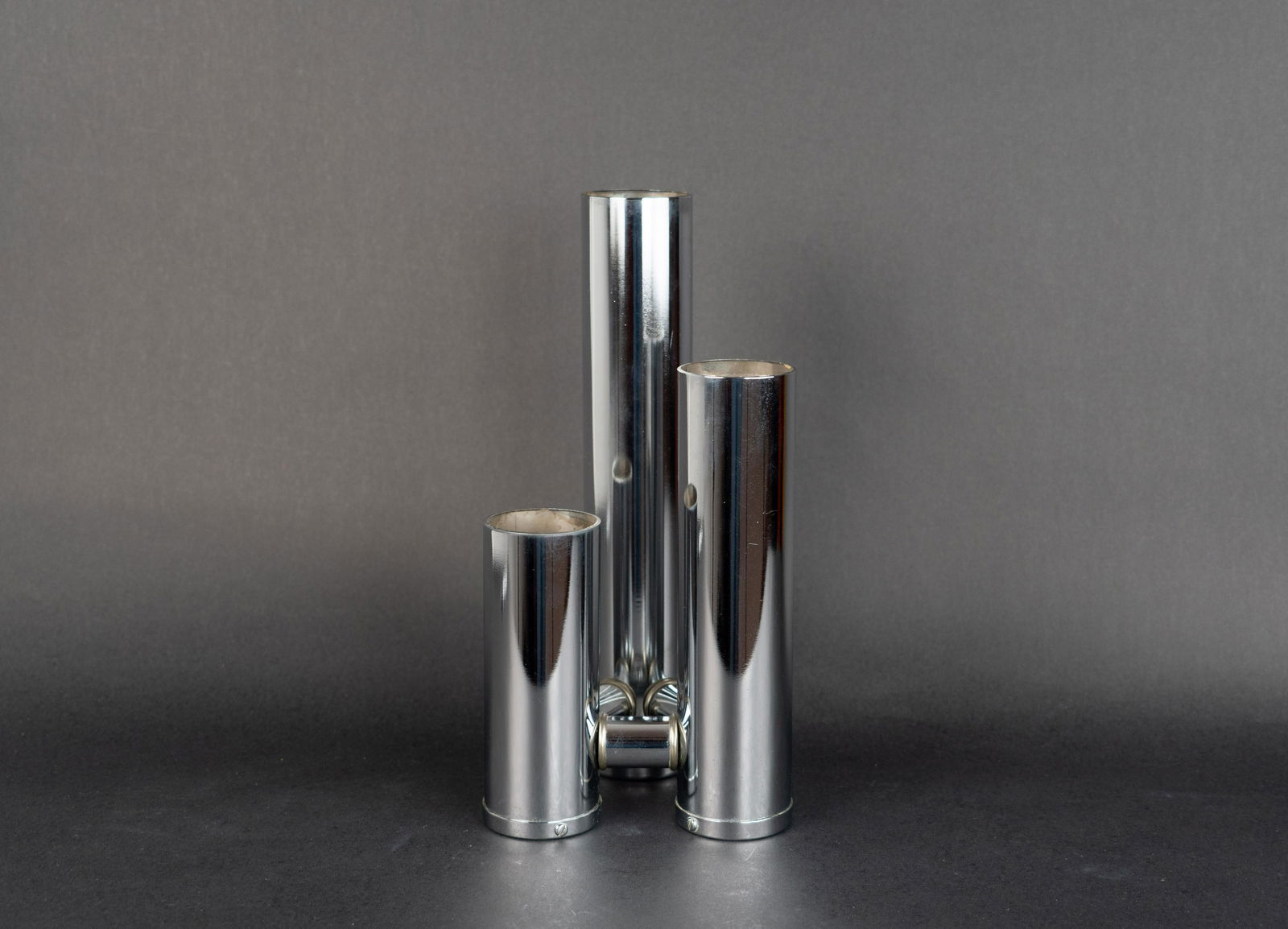 Three-Light Chrome Tube Table Lamp (1 of 8)