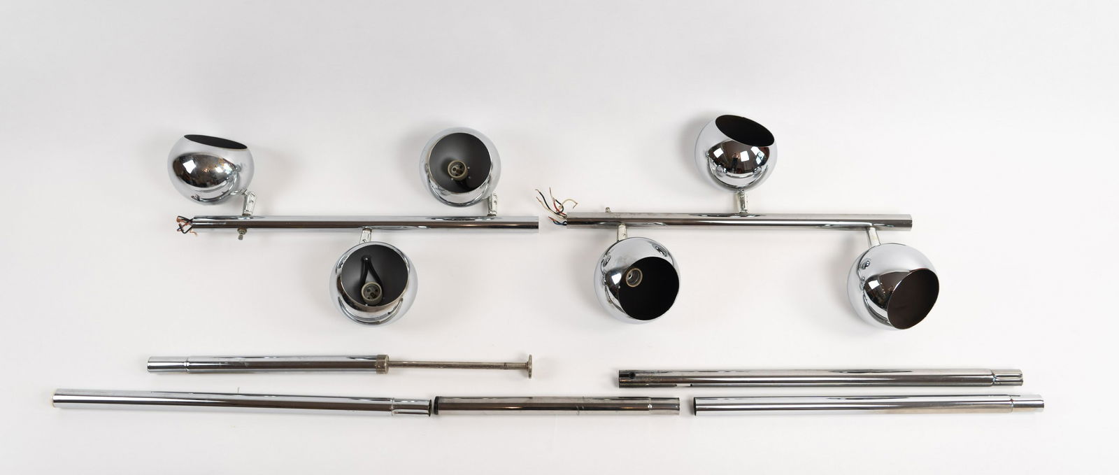 Chrome Eyeball Tension Pole Light Pieces (1 of 5)