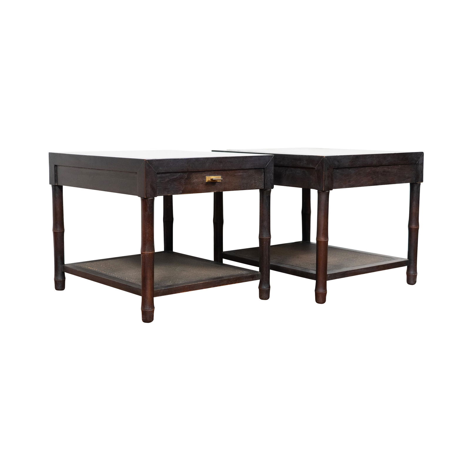 Pair of 1970's Century Furniture Modern Espresso Finish End Tables (1 of 10)