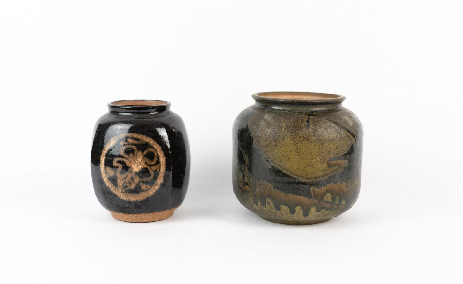 Studio Pottery Vases with Black Glaze (1 of 10)