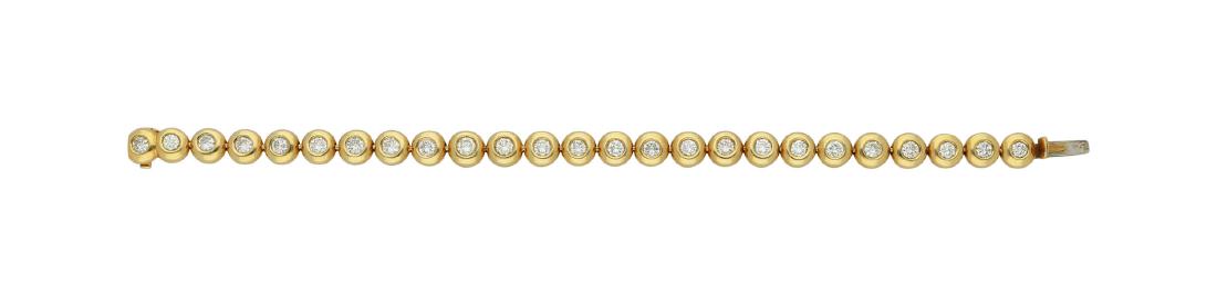Diamant-Armband, stilvolles Gelbgold-Modell 18K, ... (1 of 1)