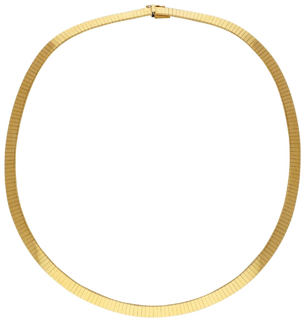 Gold Collier, aus polierten Goldgliedern, ... (1 of 1)