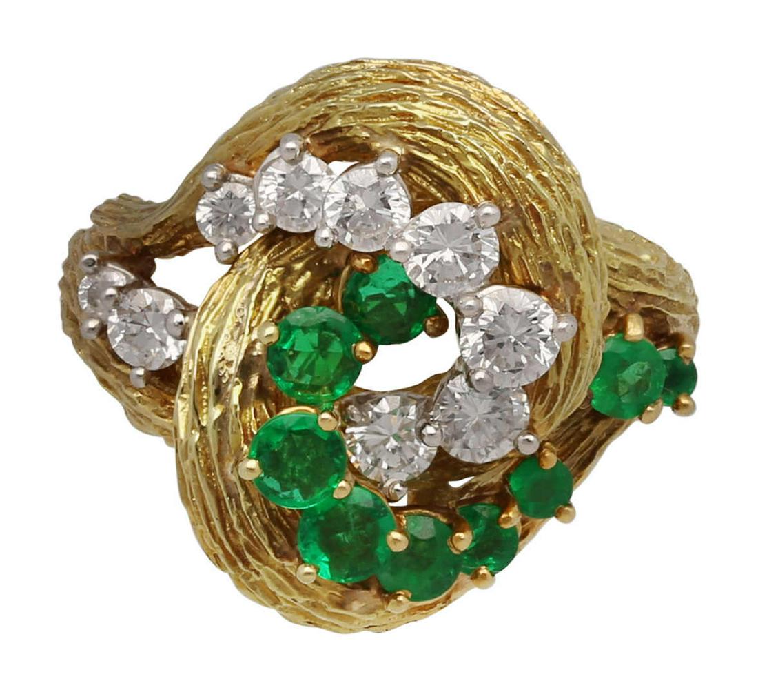 Brillant-Smaragd-Ring  Einzigartiges Design ... (1 of 2)