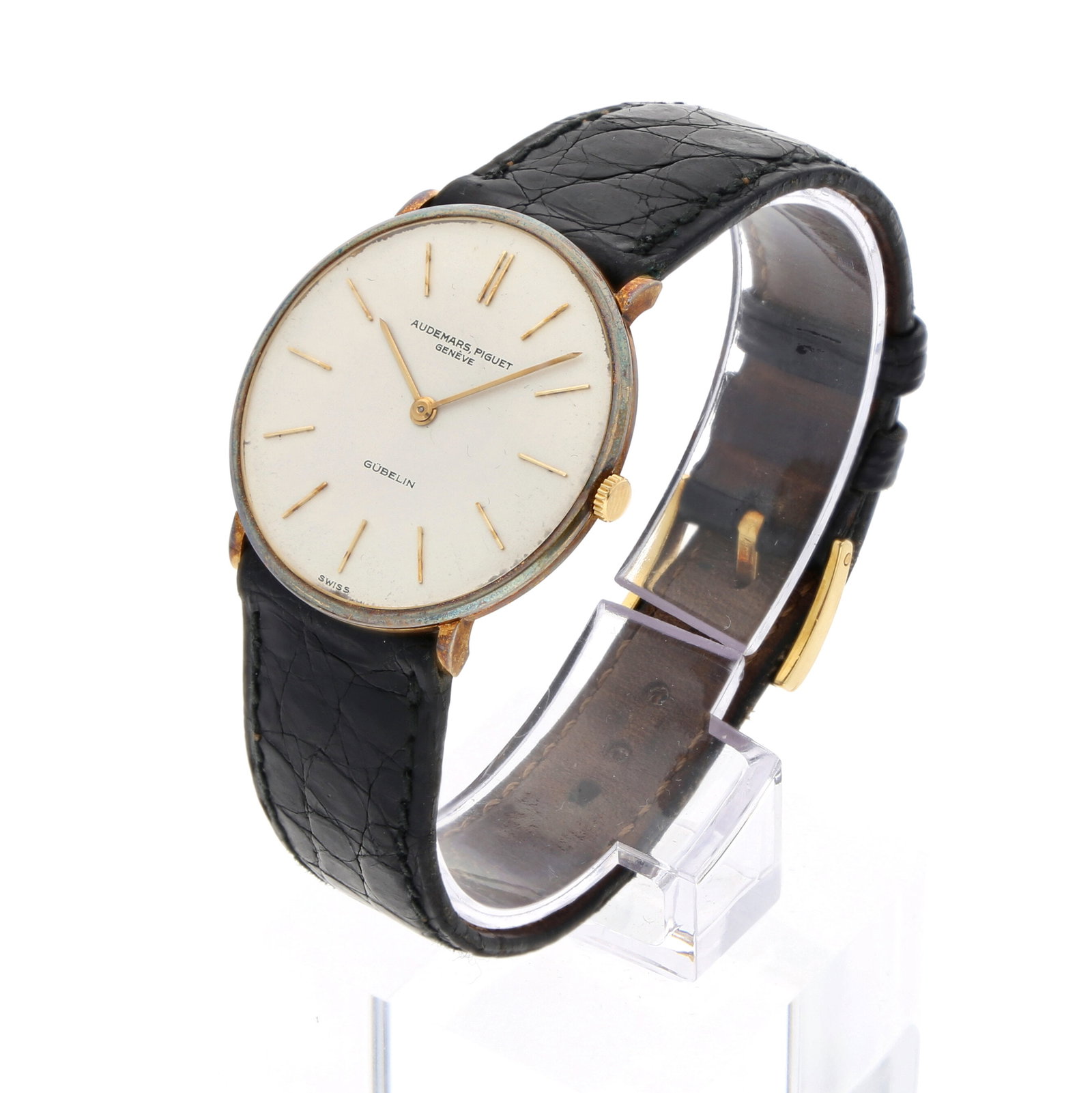 Audemars Piguet: AUDEMARS PIGUET ULTRA-THIN “GÜBELIN”, 18K Gelbgold, Herstellungsjahr ca. 1960er Jahre, Durchmesser 31 mm, Gehäuse Schlankes Rundgehäuse aus 18K Gelbgold mit fein