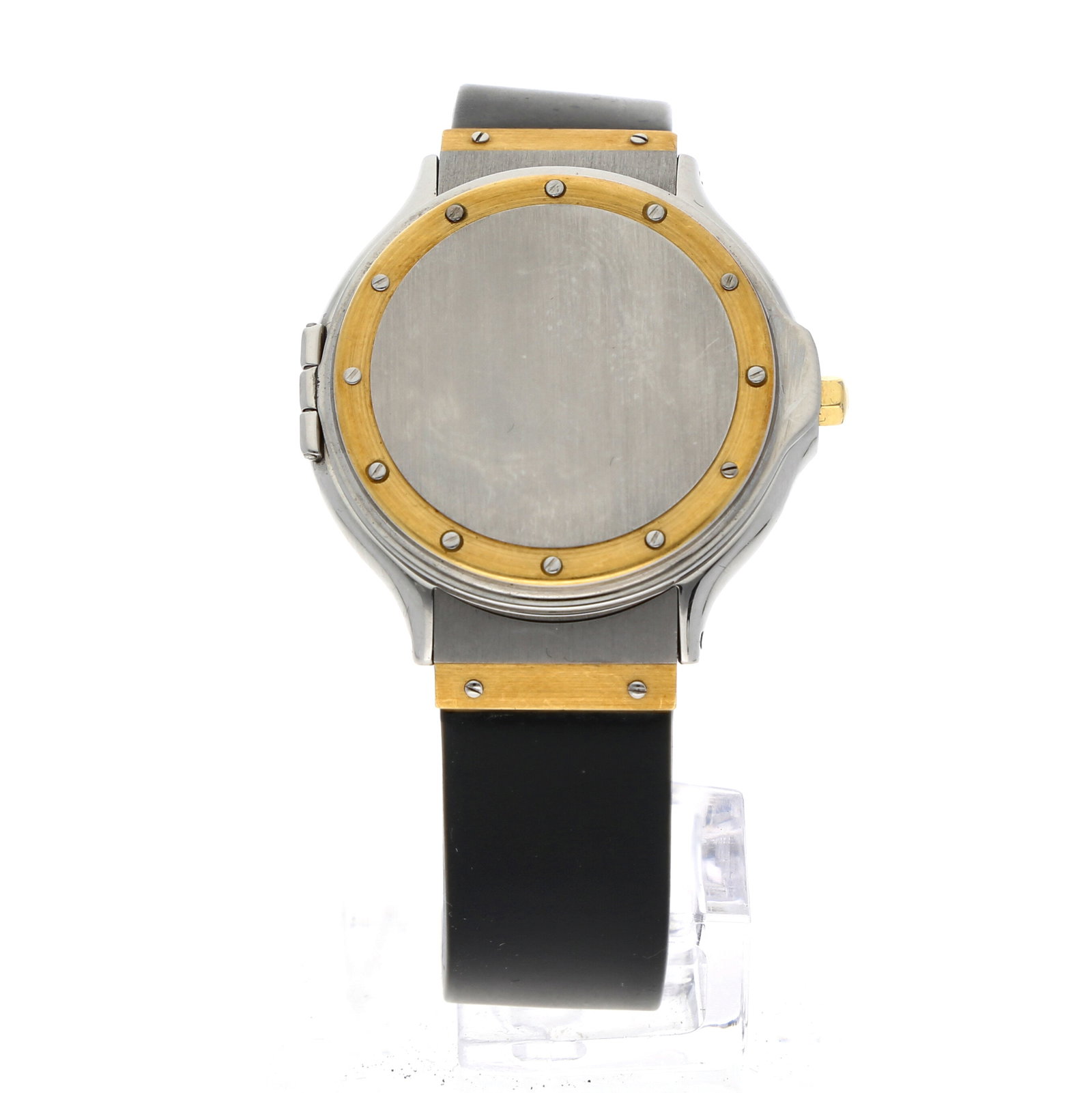 Hublot: HUBLOT MDM CLASSIC, Edelstahl/18K Gelbgold, Herstellungsjahr ca. 1990er Jahre, Durchmesser 32 mm, Gehäuse Charakteristisches Bullaugen-Gehäuse mit Hublot-Lünette und zwölf