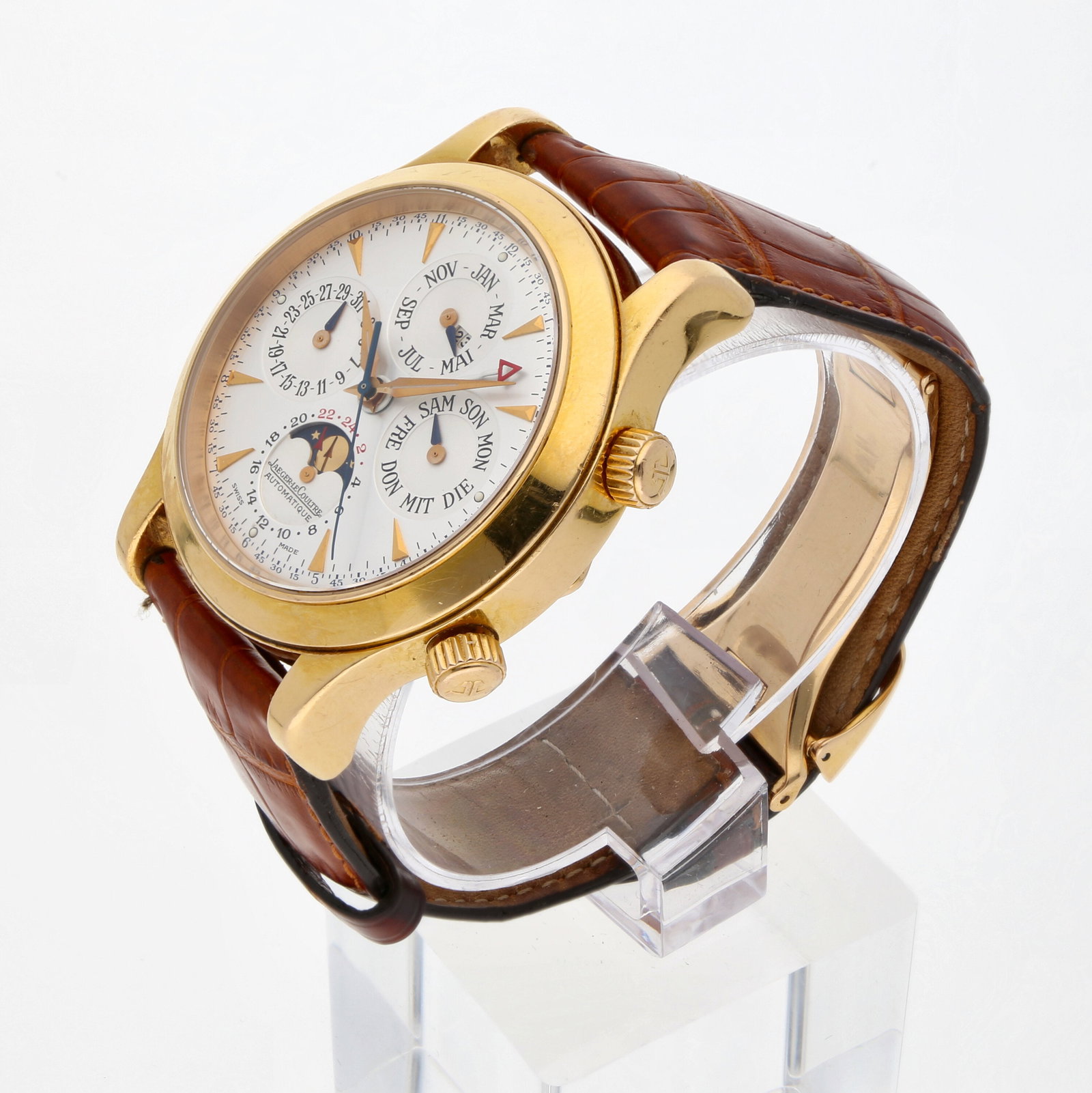 Jaeger LeCoultre: JAEGER-LECOULTRE MASTER GRANDE MEMOVOX, 18K Roségold, Referenz 146.2.95, Herstellungsjahr ca. 2001, Durchmesser 42 mm, Gehäuse Rundes Roségoldgehäuse mit polierter Lünette und