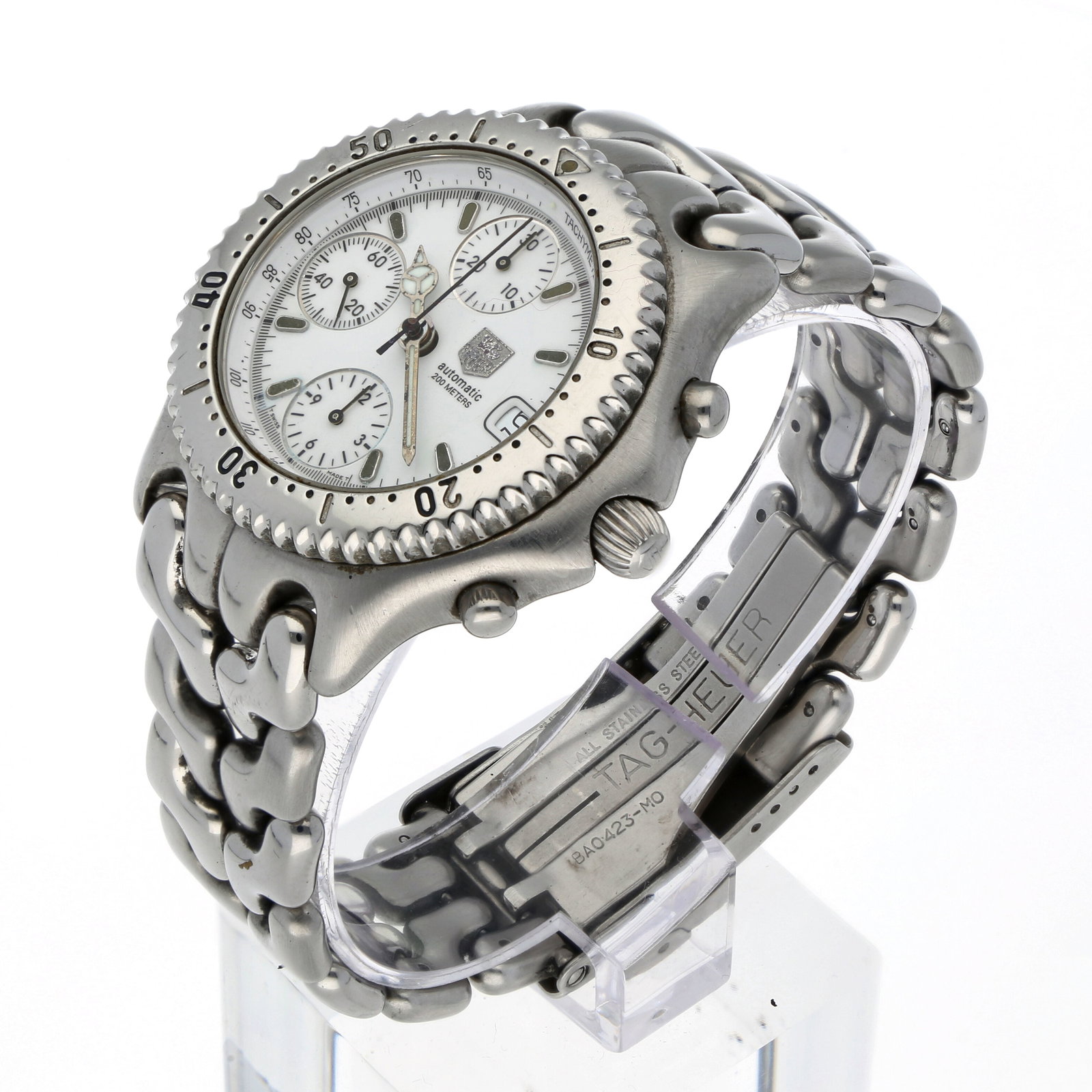 Tag Heuer: TAG HEUER S/EL CHRONOGRAPH AUTOMATIC, Edelstahl, Referenz CG2110-RO, Herstellungsjahr ca. 2003, Durchmesser 39 mm, Gehäuse Sportlich-elegantes Edelstahlgehäuse mit charakteristisch