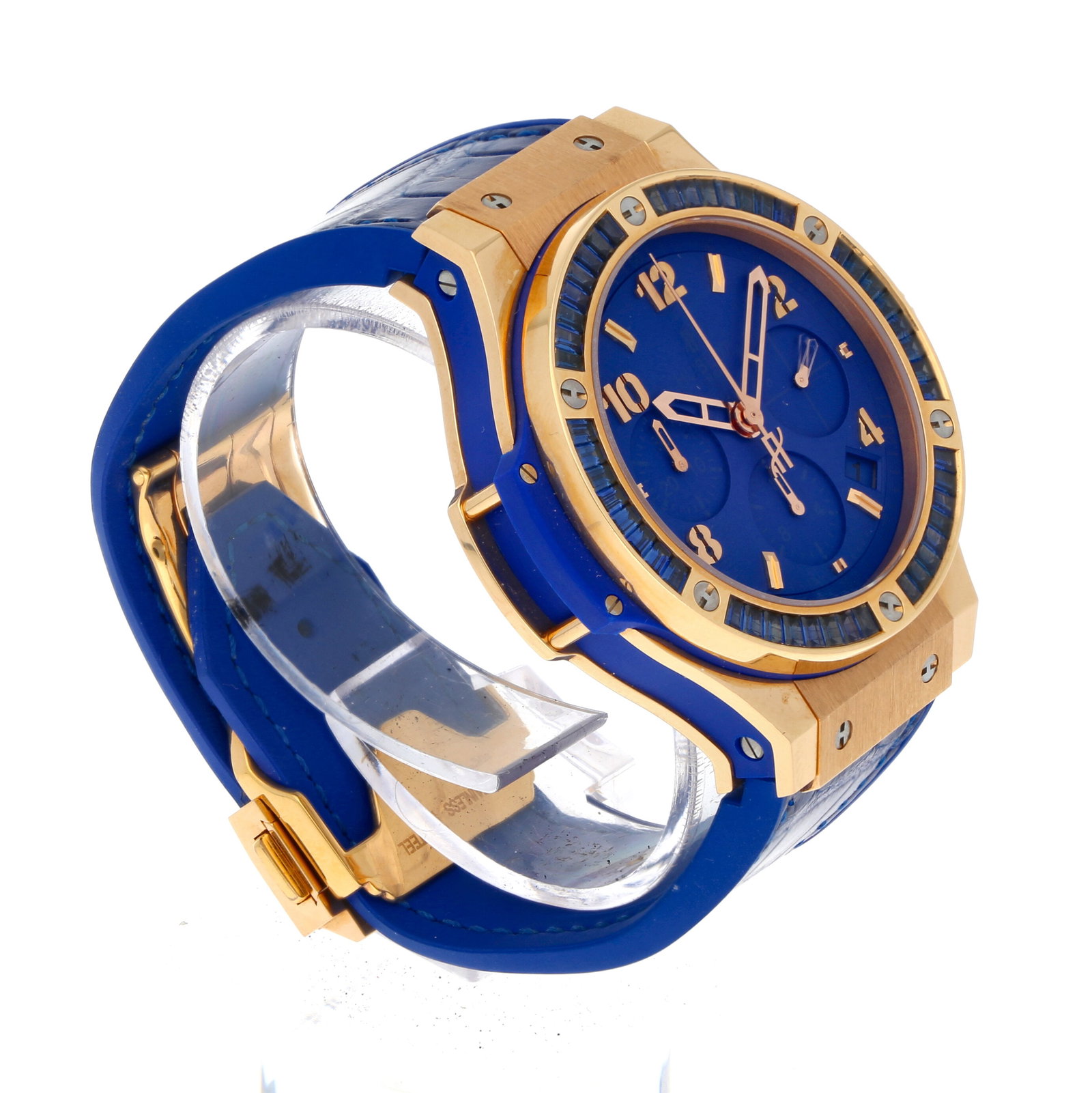 Hublot: HUBLOT BIG BANG TUTTI FRUTTI, 18K Roségold, Referenz 341.PL.5190.LR.1901, Herstellungsjahr ca. 2010, Durchmesser 41 mm, Gehäuse Markantes Big-Bang-Sandwichgehäuse aus 18K Roségold