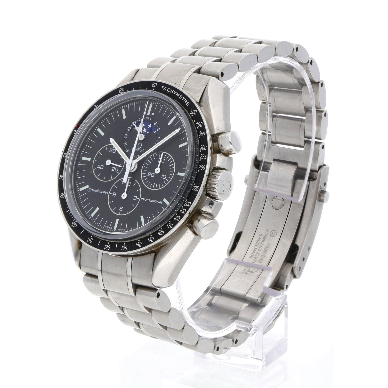 Omega: OMEGA SPEEDMASTER PROFESSIONAL MOONPHASE, Edelstahl, Referenz 3576.50, Herstellungsjahr 2012, Durchmesser 42 mm, Gehäuse Edelstahl-Speedmaster-Gehäuse mit schwarzer Tachymeterlünette