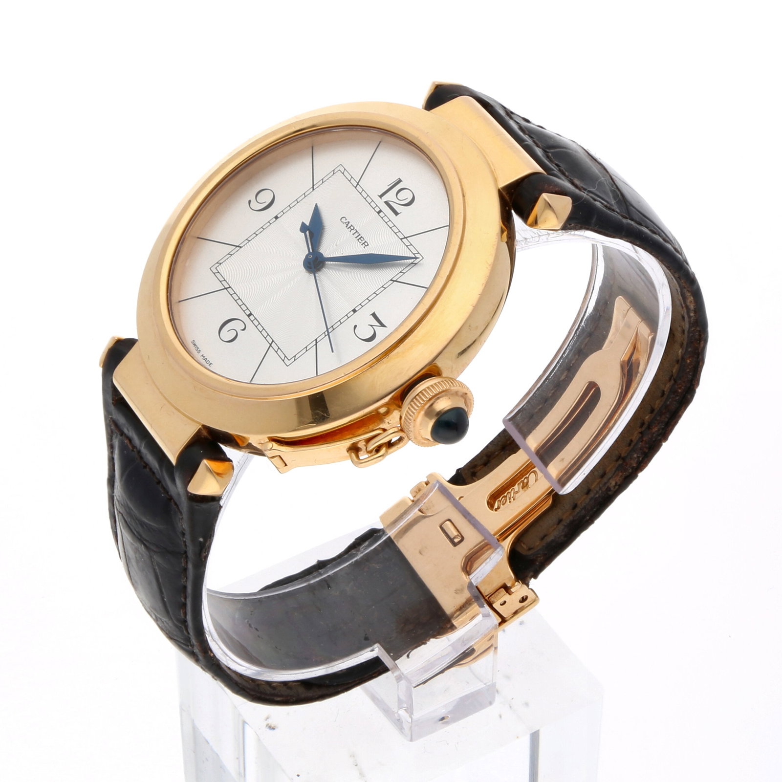 Cartier: CARTIER PASHA 42 ROSÉGOLD, 18K Roségold, Referenz 2770, Herstellungsjahr ca. 2010, Durchmesser 42 mm, Gehäuse Rundes Gehäuse aus 18K Roségold mit verschraubter Krone unter