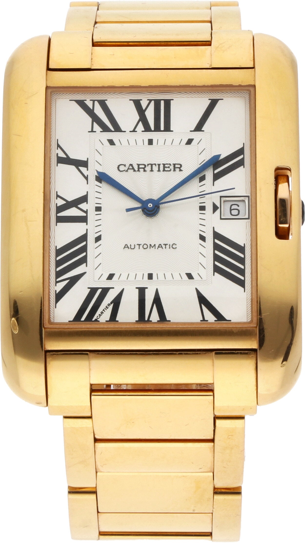 Cartier: CARTIER TANK ANGLAISE LARGE, 18K Roségold, Referenz 3504, Herstellungsjahr 2012, Durchmesser 47 mm x 36 mm, Gehäuse Weich geschwungenes rechteckiges Gehäuse aus 18K Roségold mit