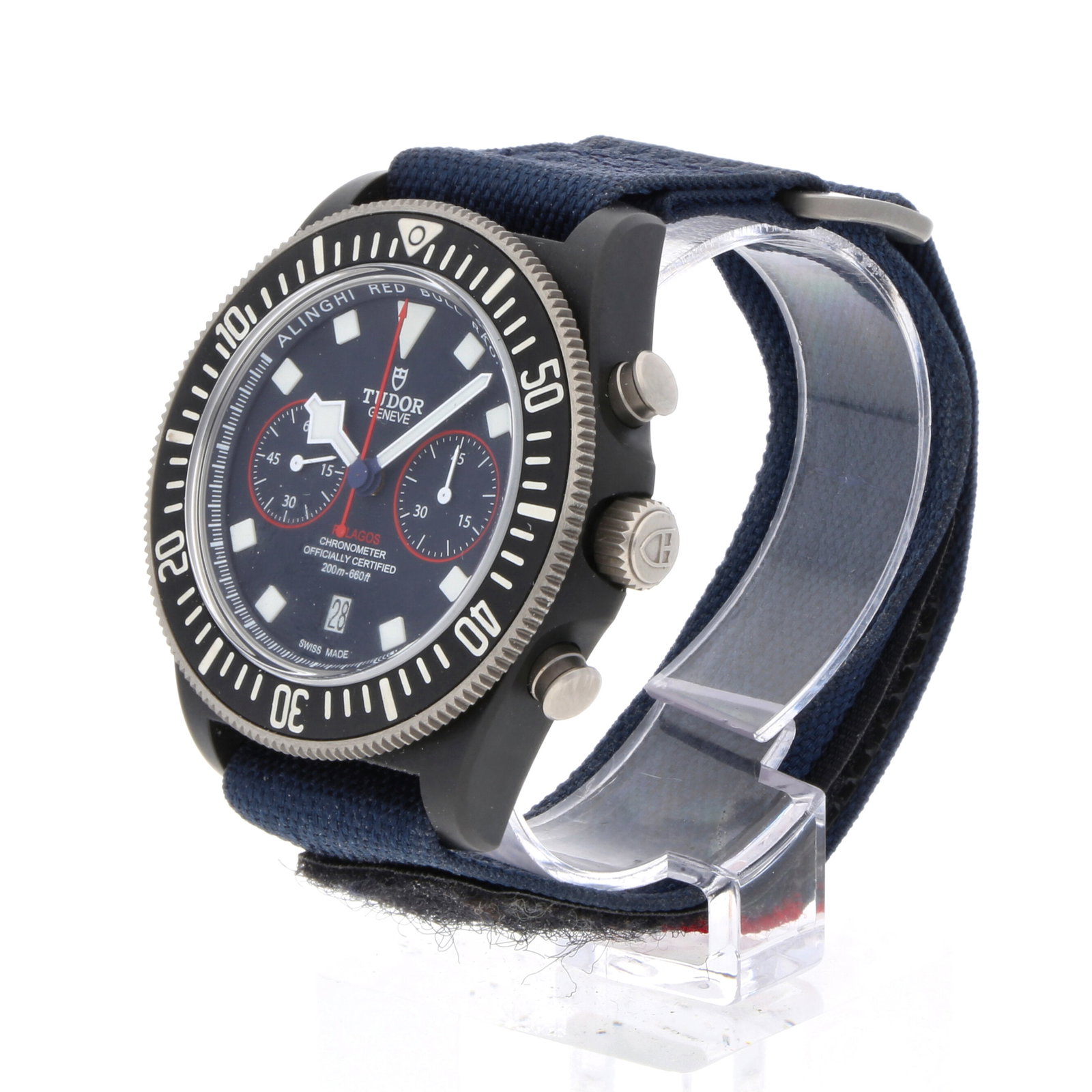Tudor: TUDOR PELAGOS FXD CHRONO «ALINGHI RED BULL RACING», Carbon/Titan/Edelstahl, Referenz 25807KN, Herstellungsjahr 2023, Durchmesser 43 mm, Gehäuse Mattschwarzes