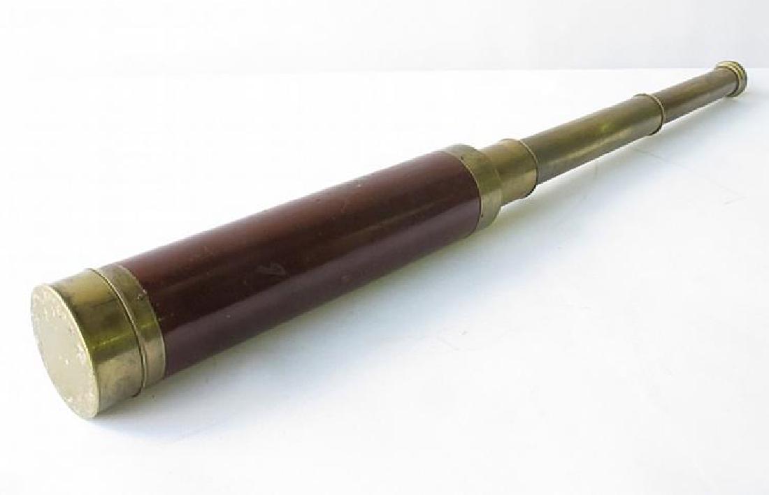 Antique Folding Nautical Brass and Wood Telescope (1 of 2)