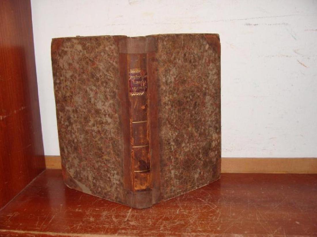 Rare 18th Century Leather Bible Commentary Dated 1766 (1 of 4)