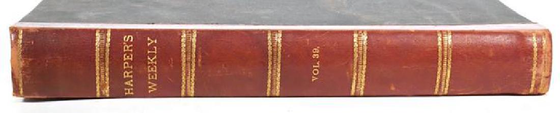 Large Antique Leather Bound Volume of Harper's Weekly (1 of 9)