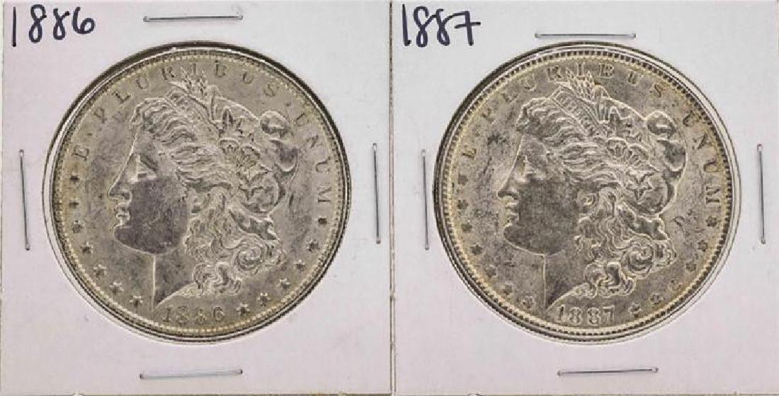 Set of 1886-1887 $1 Morgan Silver Dollar Coins (1 of 2)