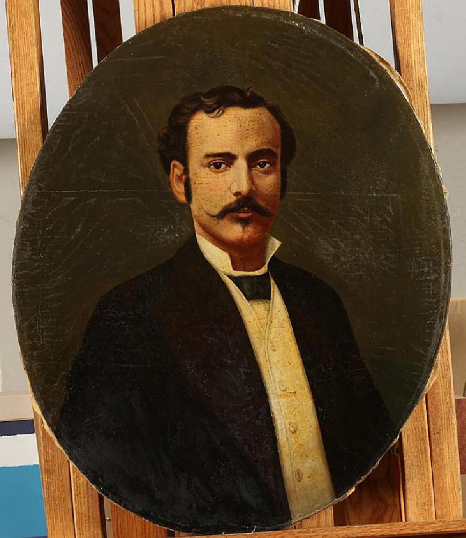 Pair of 19th Century Portrait Oil Paintings American (1 of 2)