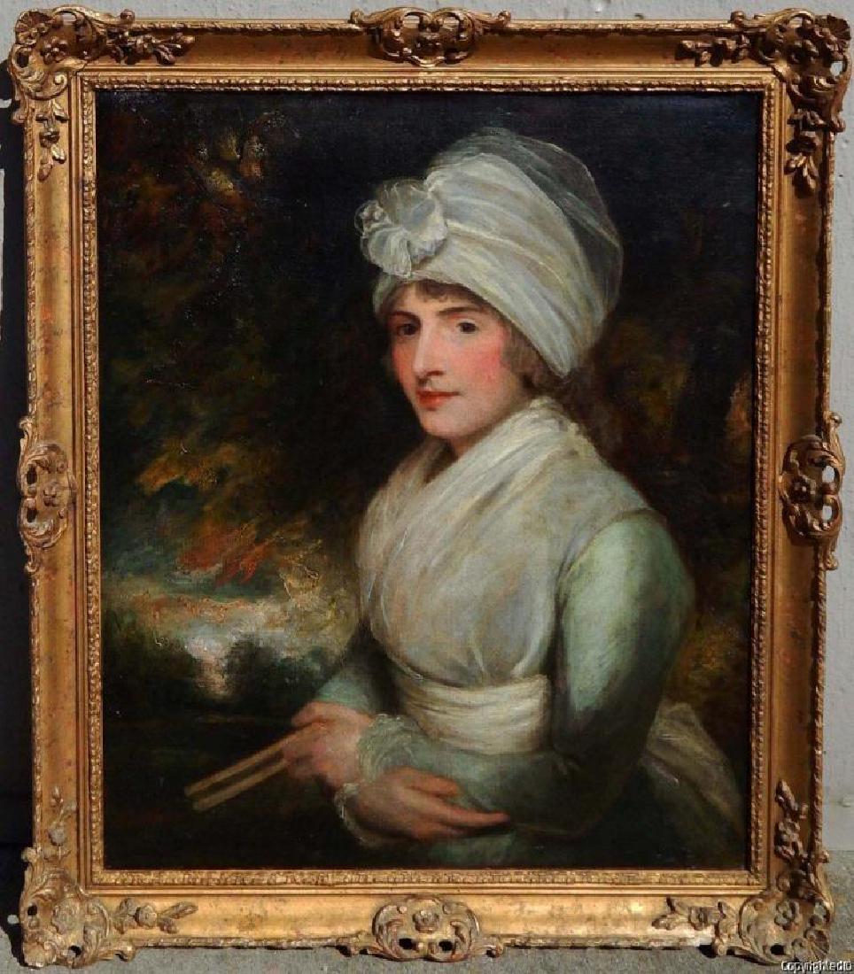 Portrait Oil Painting Entitled "Portrait of Sarah: A portrait of the famous 18th/19th Century English actress Sarah Siddons by Jane Stuart (Daughter of Gilbert Stuart) (1812Ð1888) | Entitled ÒPortrait of Sarah SiddonsÓ | Oil on Canvas | Condition:
