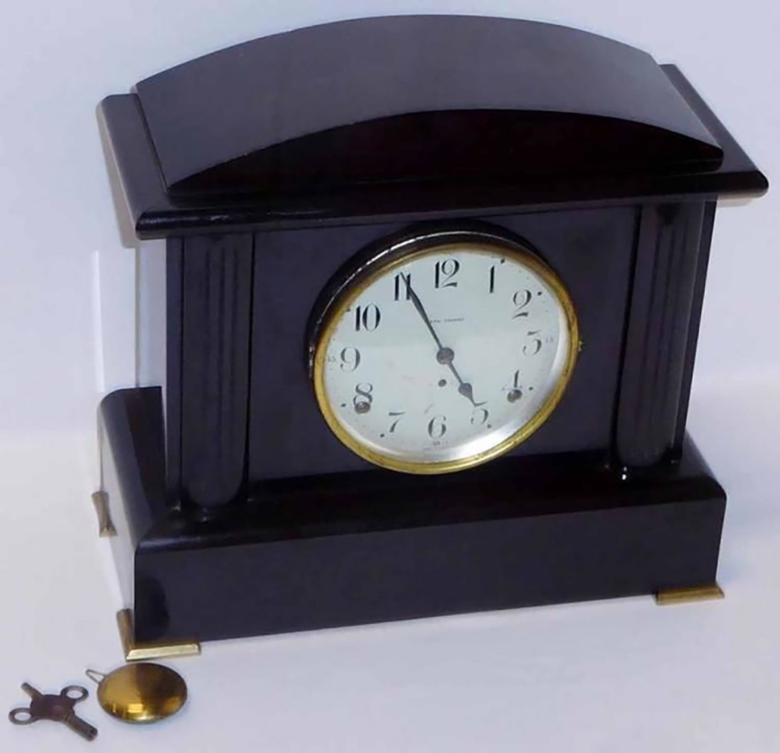 Antique Seth Thomas Mahogany Mantle Clock: Antique Seth Thomas Mahogany Mantle Clock | Circa 1900 | With Key and Pendulum | In very good working condition