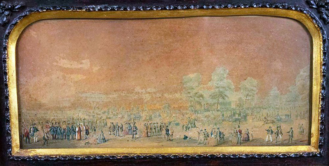 19th Century English School Landscape Gouache  Painting (1 of 3)