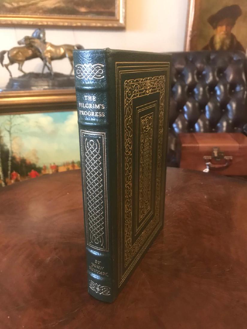 Antique Leather Book PILGRIM'S PROGRESS by John Bunyan: Very Nice Antique Leather Book Entitled "Pilgrim's Progress" by John Bunyan | University Edition | Published: Eatson Press c.1979 | Numerous Illustrations including watercolors by William Blake | Boun