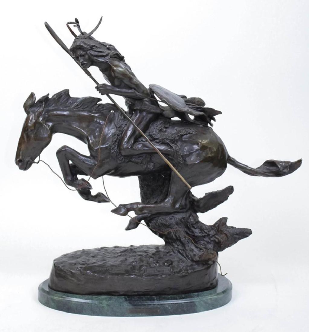 Remington American Indian Western Bronze Sculpture