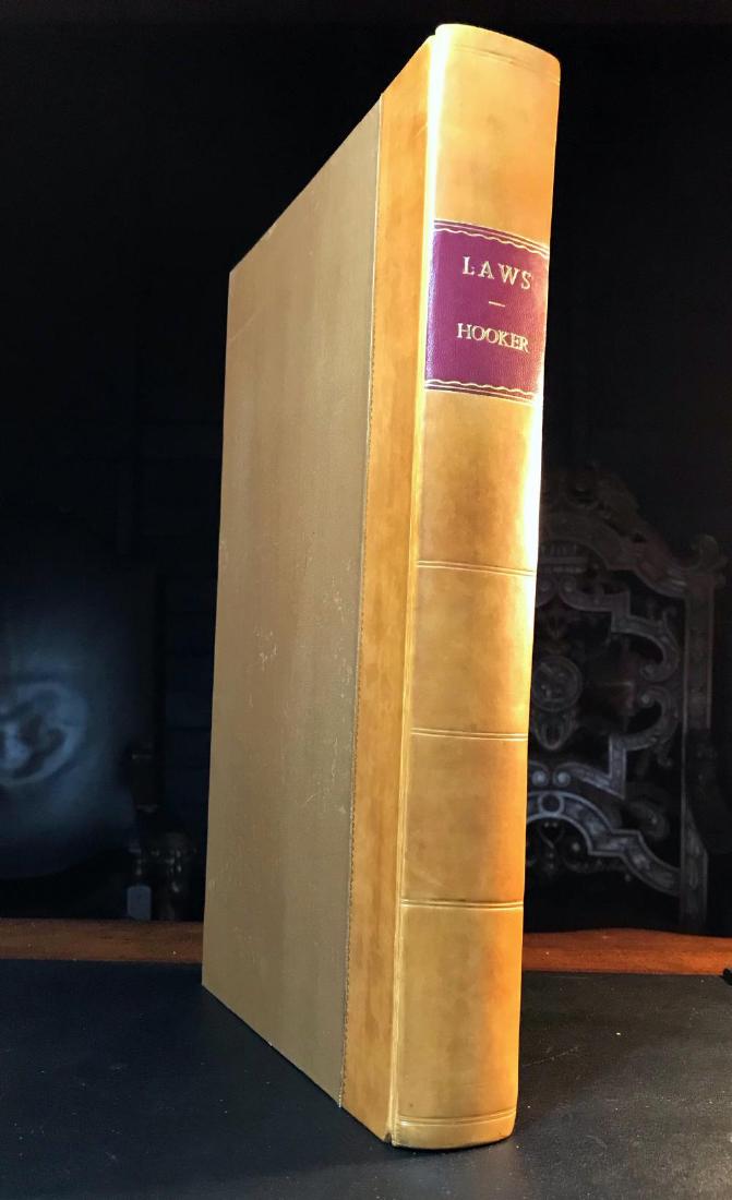 17th C. 1st Edition of "Laws of Ecclesiastical Politie": Highly Rare 1676 First Edition of "Of The Laws of Ecclesiastical Politie" by Richard Hooker | Title Page: "R. White, for Rob Scot, Thomas Baffet, John Wright and Richard Chiswel, and are to be sold by