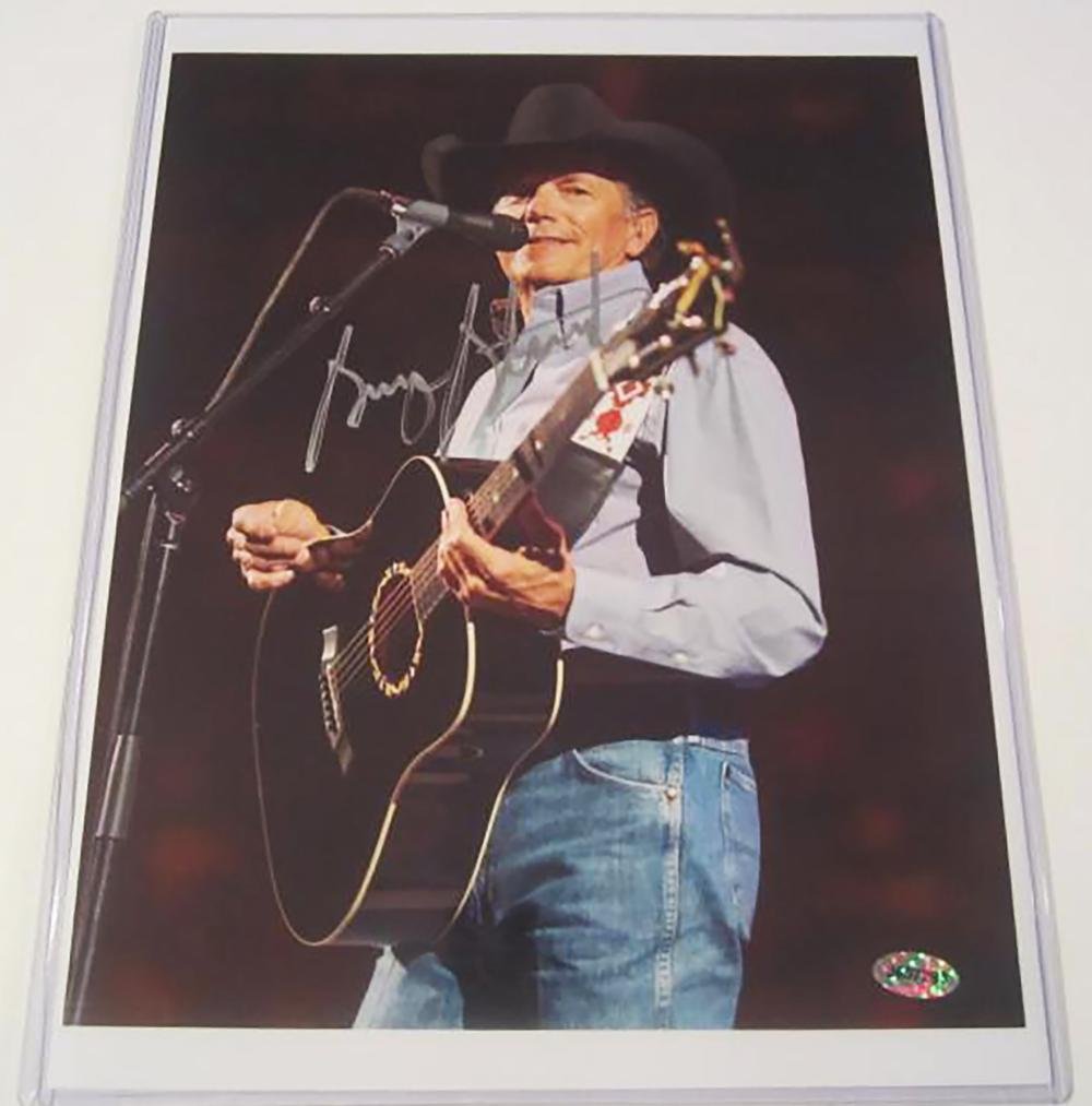 Large Signed George Strait Photograph with COA (1 of 2)