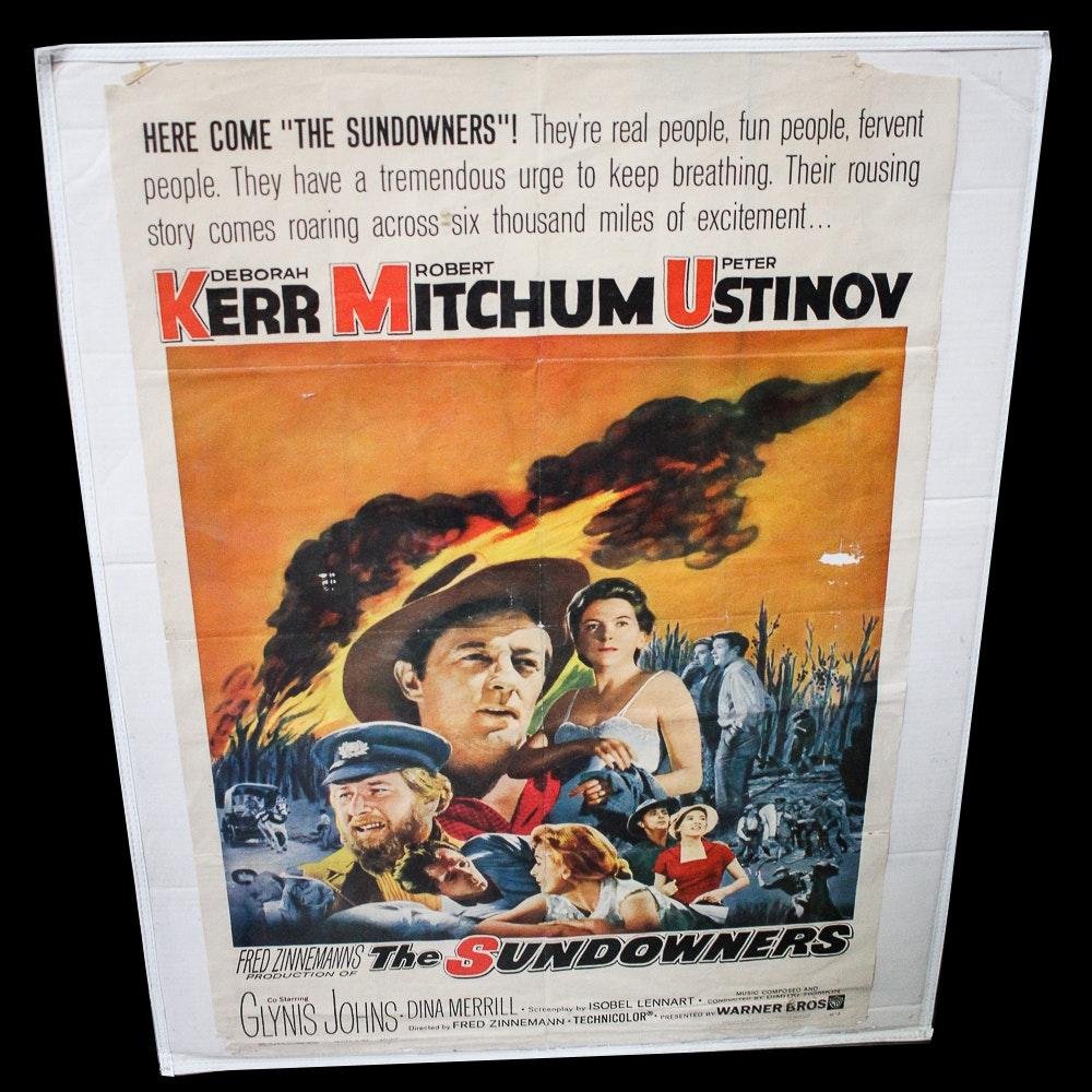 Vintage Movie Poster Sundowners, Kerr, Mitchum &Ustinov (1 of 4)