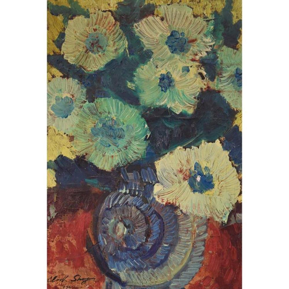 Clark Shoji "Flowers in Blue Vase", 1970 (1 of 5)