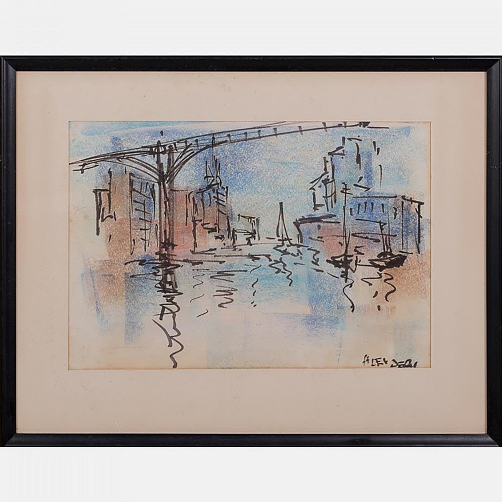 Alex Dery (20th Century) Depicting The Cuyahoga River (1 of 1)