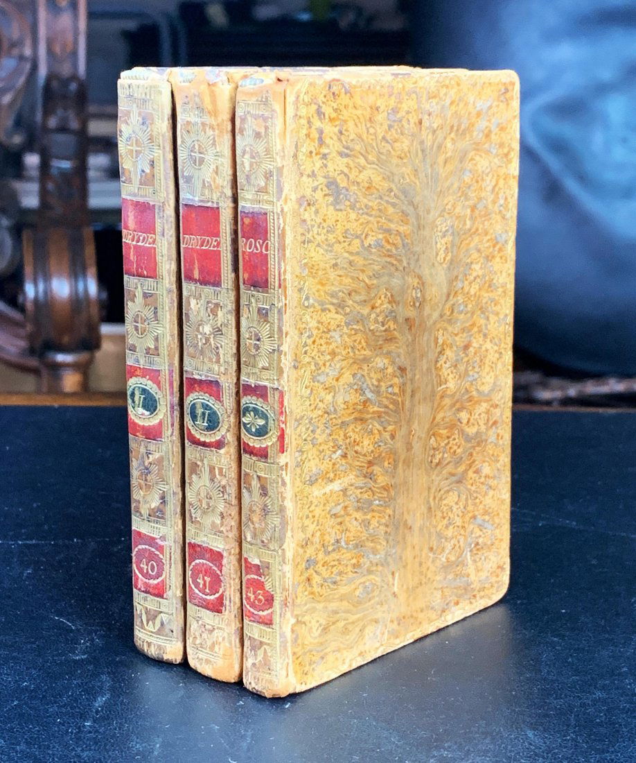 18th c. BELL'S EDITION. THE POETS OF GREAT BRITAIN 3V: 3 Volumes of BELL'S EDITION: THE POETS OF GREAT BRITAIN COMPLETE FROM CHAUCER TO CHURCHILL | Printed for John Bell near Exeter Exchange Strand London, 1777 f | 1) The Poetical Works of John Dryden wit
