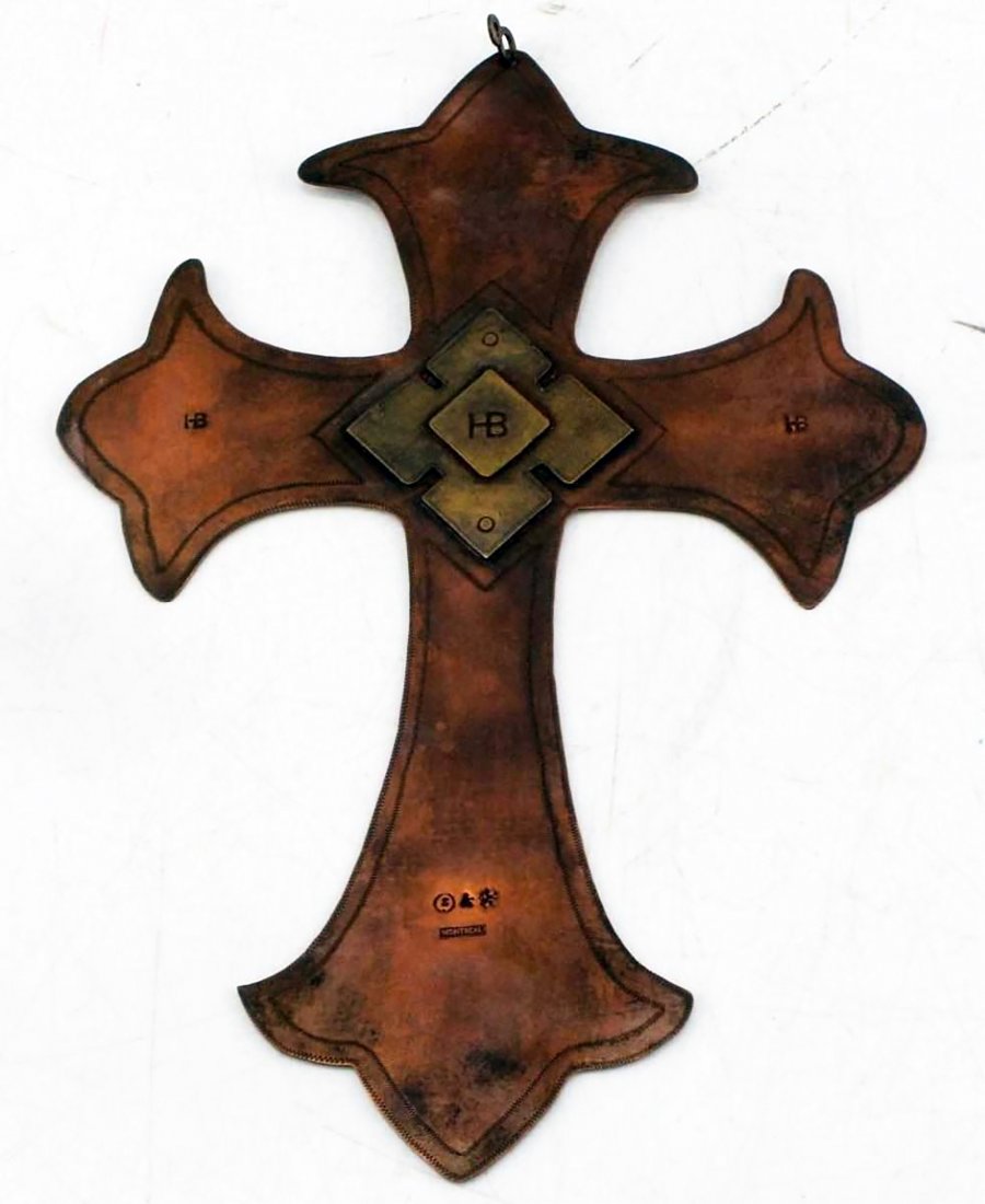 Large Antique Copper Hudson Bay Trade Latin Cross (1 of 2)