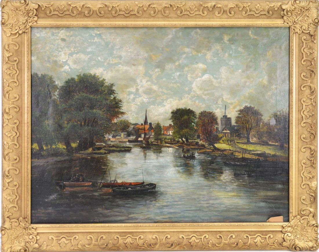 Early 19th c. English Landscape Oil Painting School of (1 of 1)