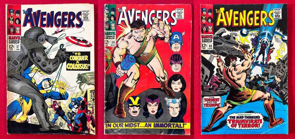 Lot of 3 - Marvel Comic Books - Avengers #37, #38 & #39 (1 of 7)