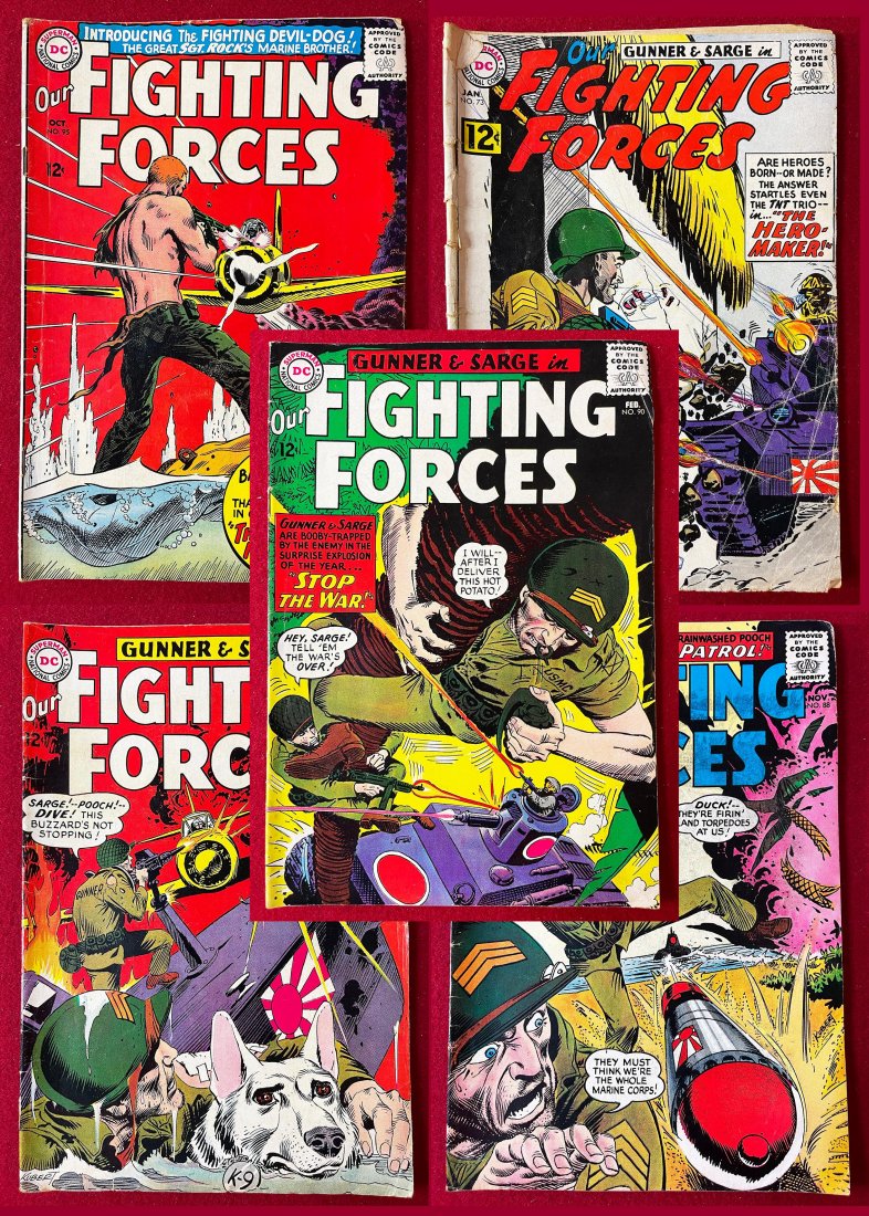 5 - Our Fighting Forces #73, #87, #88, #90, #95:1963-65 (1 of 11)
