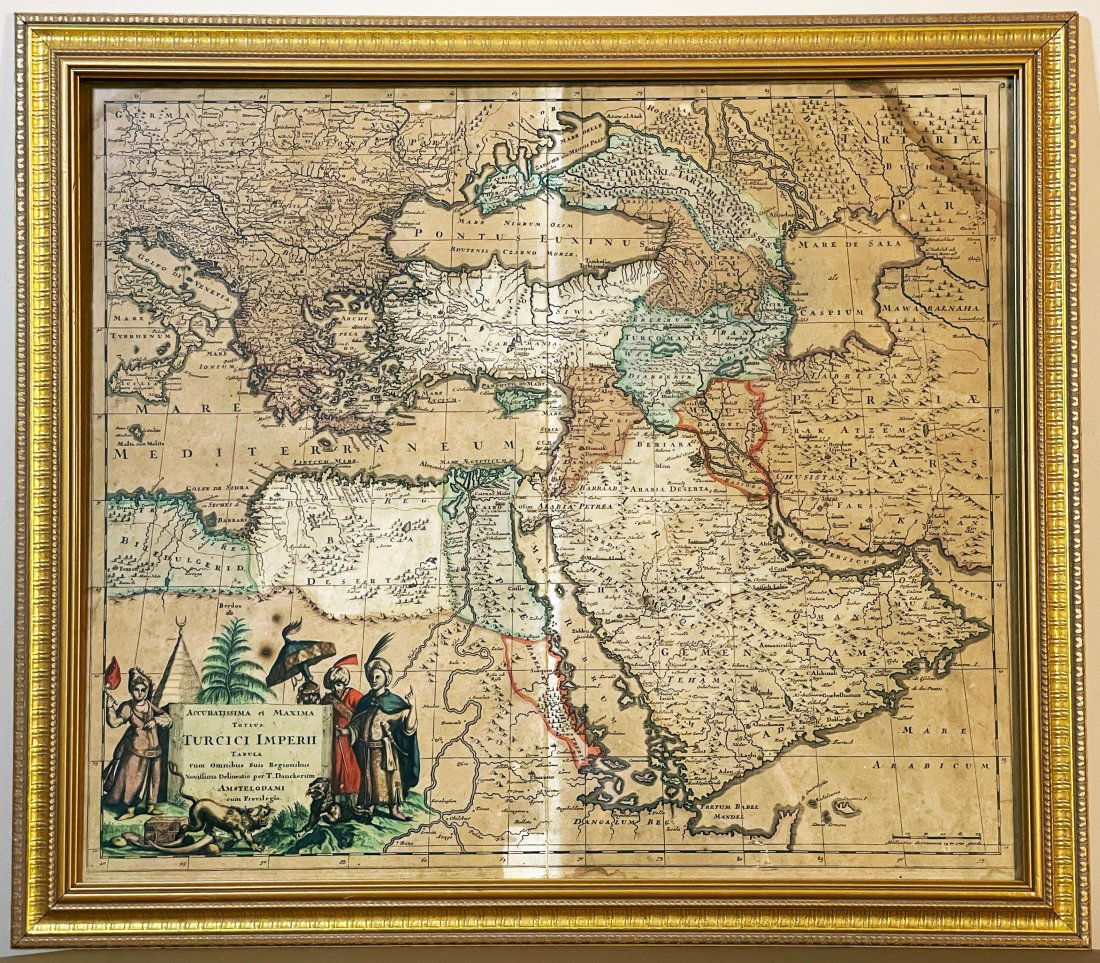 17th c. Antique H/C Map of Ottoman / Turkish Empire (1 of 5)