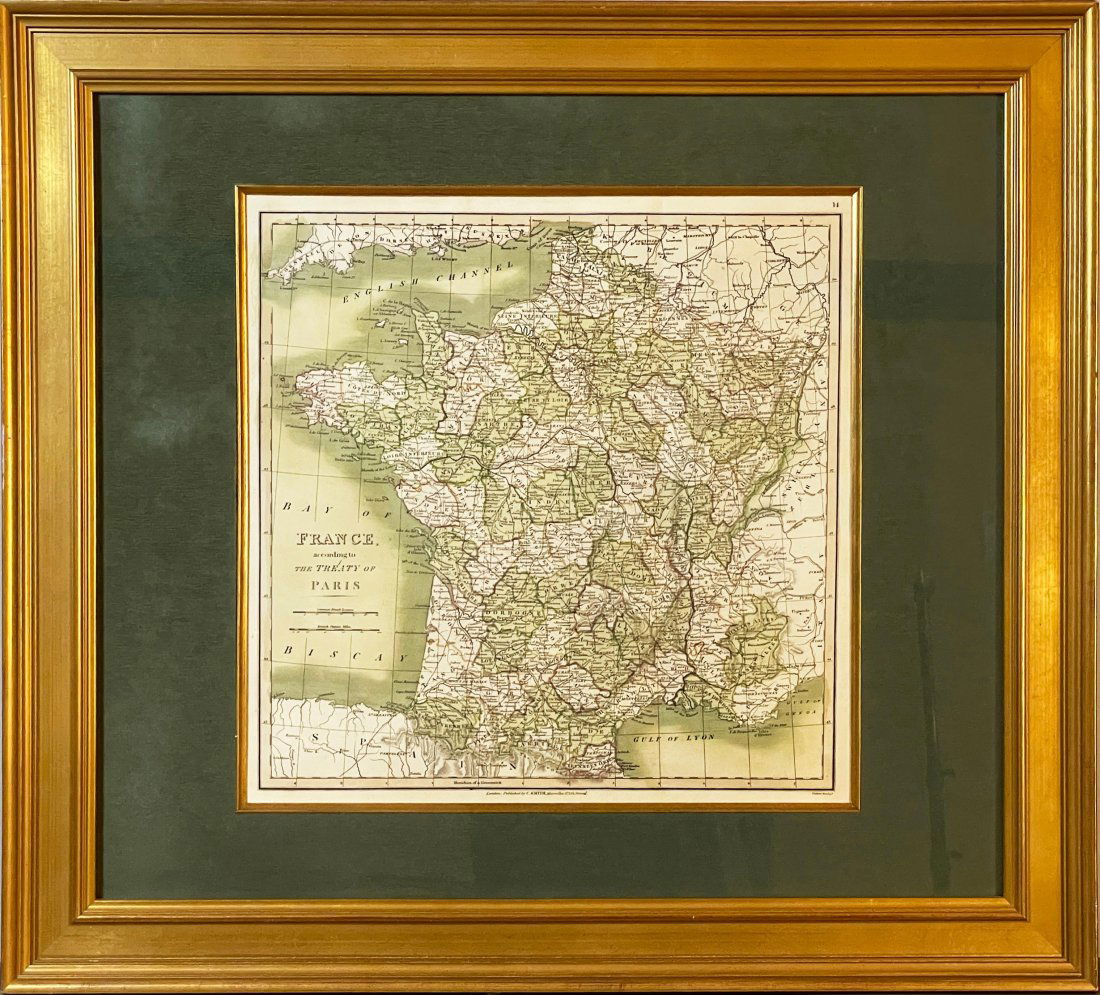 H/C Map of France The Treaty of Paris, Charles Smith (1 of 6)