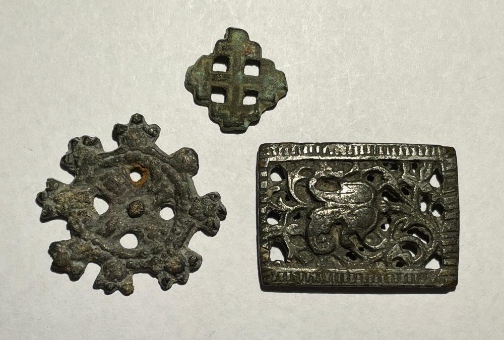 Lot of 3 Byzantine Bronze Artifacts (1 of 6)
